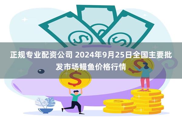 正规专业配资公司 2024年9月25日全国主要批发市场鳗鱼价格行情